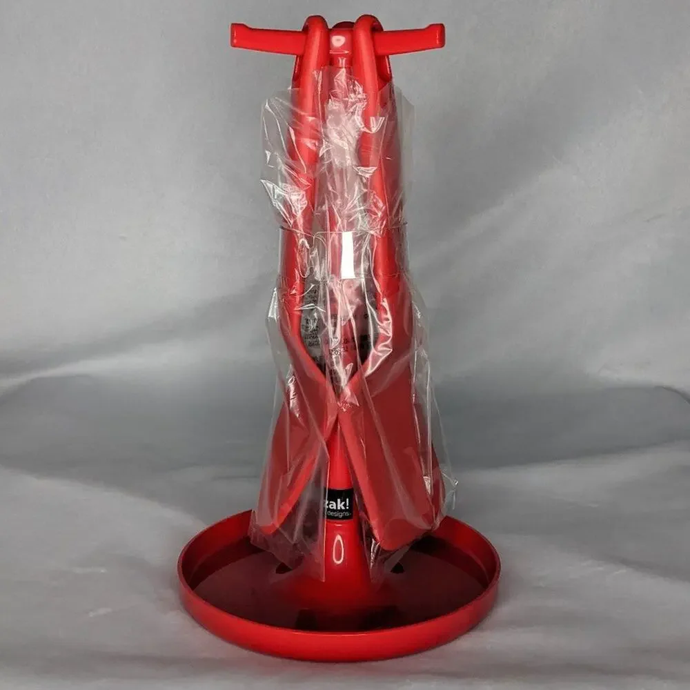 Home Kitchen Plastic 4 Piece Hosting Cooking Utensil Set Red